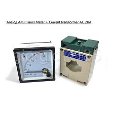 Us Stock Ac 0 20a Analog Amp Current Panel Meter Ammeter Current Transformer
