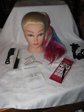 Female Cosmetology Mannequin 10-12 Head Long Rainbow Hair