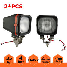 2x 4inch 35w Square Hid Xenon Lights Flood Offroad Atvtractorboat 12v 6000k