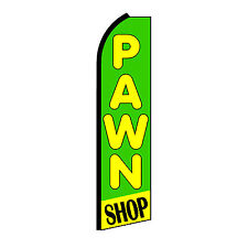 Pawn Shop Advertising Sign Swooper Feather Flutter Banner Flag Only