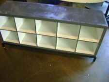 Retail Grey White Cube Storage Display Table Cabinet Set 2