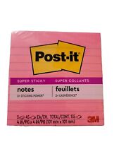 Post It Super Sticky Notes Lined 4x4 In Assorted Brights 3 Pads
