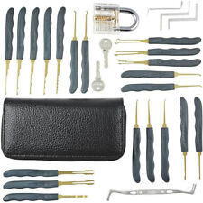 28pcs Lock Pick Set Extractor Locksmith Kit Wrench Tool Transparent Visible Usa