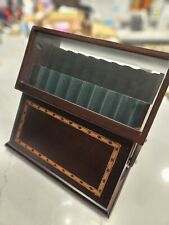 Levenger Fountain Pen Wood Inlay 16 Slot Display Case