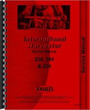 Ih International 244 254 234 Tractor Service Shop Manual Diesel Compact