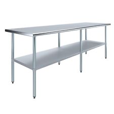 30 In. X 96 In. Stainless Steel Work Table Metal Utility Table