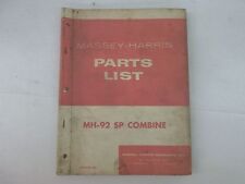 Massey Harris Ferguson 92- Sp Combine Parts List