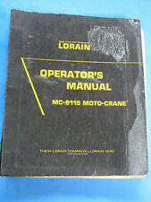 Lorain Operators Manual Mc-9115 Moto Crane