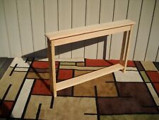 Unfinished 46 Extra Narrow Beveled Edge Console Sofa Pine Table Wshelf