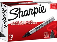 Sharpie Pro Permanent Markers Black Chisel Tip 12 Markers San1794224