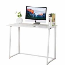 Folding Small Desk Home Office Desk Laptop Study Writing Table- White