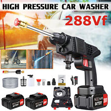 Portable Cordless Electric High Pressure Water Spray Gun Car Washer Cleaner Tool