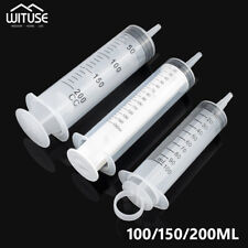 100-200ml Large Plastic Measuring Syringe For Labs Hydroponic Pet Cubs Feeding