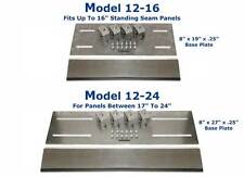 Standing Seam Metal Roof Attachment Plate 12-24 Fits Panels Up To 24 Inches Wide