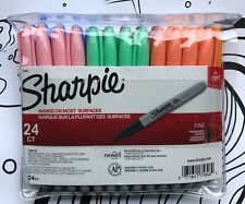 Sharpie Permanent Markers Fine Point Assorted Pastel Colors 24 Countfine Tip