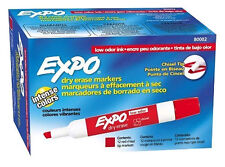 Expo Chisel Dry Erase Markers For Whiteboards 80002 Red 24 Count