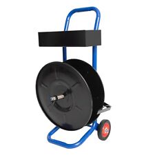 Packaging Strapping Cart With Storage Box Curved Handle Metal Coils Dispenser