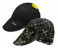 2 Pack Us Welder Welding Caps Hats Black Bandana Reversible By Comeaux Supply