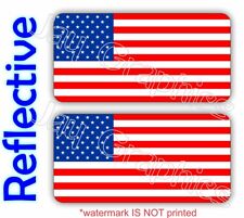 Reflective American Flags Hard Hat Welding Helmet Decals Stickers Usa Old Glory