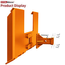 38 Thick Skid Steer Mount Plate Quick Attach W Removable 2 Hitch - Orange
