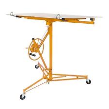 11ft Drywall Lift Plasterboard Panel Rolling Lifter With Lockable Wheels Yellow