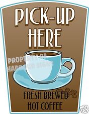 Pick-up Here Decal 14 Coffee Food Truck Concession Restaurant Vinyl Sticker