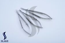 3 Castroviejo Micro Scissors Straight Curved Needle Holder Tc Dental Eye Set Kit