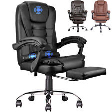 Home Office Chair High Back Executive Massage Armchair Pu Computer Desk Chairs