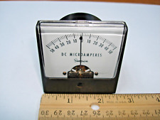 Vintage Simpson Dc Ammeter Analog Panel Meter 50-0-50 Microamps 1227