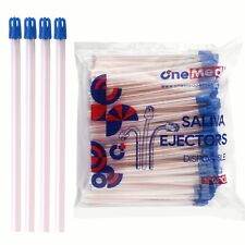 100 1 Bag Clearblue Dental Saliva Ejectors Ejector Disposable Suction Tips