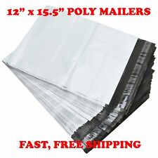 12x15.5 Poly Mailers Shipping Envelopes Self Seal Packaging Bags 2.5 Mil 12x15