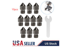 10x Hardened Steel 3d Printer Nozzle Mk8 Extruder Kit For Makerbot Creality Cr10