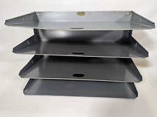 Vintage Lit-ning 4 Shelf Legal Size Metal Desk Tray