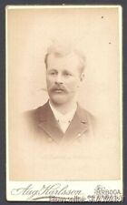 Antique Photograph Cdv Swedish Man Arboga Gentleman Mustache Fashion Karlsson