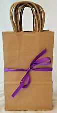 15 Kraft Paper Bags 5x3x8 Gift Bags With Handles Craft Recyclable Reusable