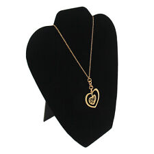 Black Velvet Necklace Chain Jewelry Display Holder Padded Neckform Easel Stand