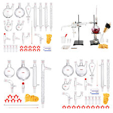 Vevor Glassware Distillation Kit 5001000ml 3.3 Boro 14 Pcs Glassware Equipment