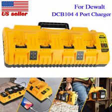 For Dewalt Dcb104 12v18v20v Max Multi-port 4-port Fast Charger Li-ion Battery