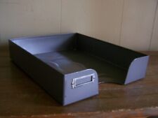 Vintage Weis Gray Metal Industrial Business In Out Desk Tray Mcm Usa
