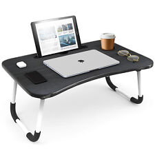 Adjustable Laptop Tray Lap Desk Stand Foldable Bed Table Notebook Tray Cup Slot