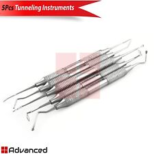 5pcs Modified Periodontal Tunneling Instruments Dental Oral Surgery Elevators