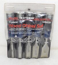 Vintage Sears Craftsman 5 Piece Wood Chisel Set With Pouch 14-1 14 36829 Euc