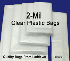 Clear Plastic Impulse Sealer Bags 2-mil Flat Open Top Poly Packaging Baggies