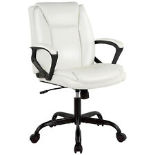 Ergonomic Mid Back Home Office Chair Computer Desk Chair Pu Leather Task Chair