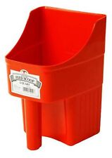 Little Giant Plastic Enclosed Feed Scoop Red Heavy Duty Durable Stackable F...