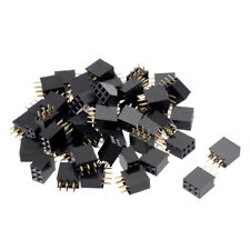 50pcs Double Row Straight Connector Female Pin Header Strip Pcb Board Socket