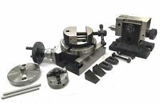 Hv 4rotary Table M6 Clamp Kit Tailstock With 50 Mm 4 Jaw Self Chuck