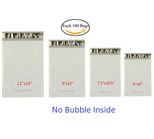 Each 100 6x9 7.5x10.5 9x12 12x16 Poly Mailers Shipping Envelopes Sealing Bags