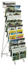 20 Tier Wire Literature Rack Display Shelves Removable Metal Dividers Foldable