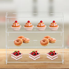 3 Layer Acrylic Display Case Bakery Retail Display Counter Collectibles Showcase